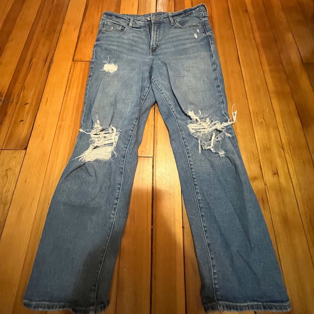 Old Navy Light Blue Distressed Boyfriend Jeans